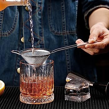 Chabrias Fine Mesh Cocktail Strainer Small Sieve- Stainless Steel - 23 x 7.8 x 4.6cm - Professional Bartending Tool - Premium Kitchen from Chabrias Ltd - Just £4.99! Shop now at Chabrias Ltd