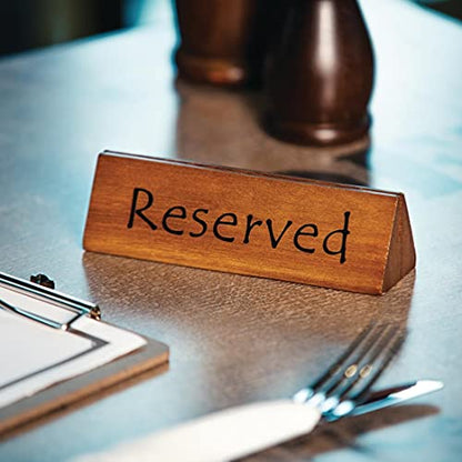 Wooden Reserved Sign/Menu Holder Gripper Cafe Restaurant Tableware 10pc - Premium BISS from Chabrias Ltd - Just £19.99! Shop now at Chabrias Ltd