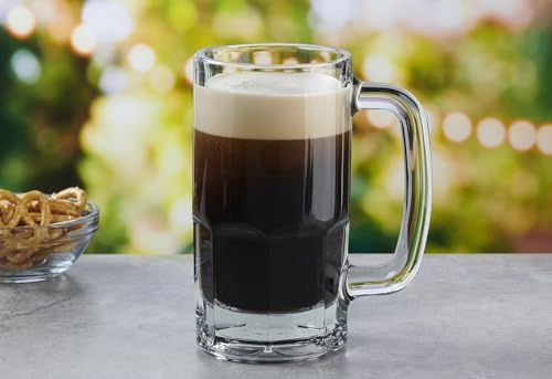 Chabrias Ltd Beer Wagon Mug Glass with Handles Beer Tankard (10oz 296ml) - Premium Kitchen from Chabrias Ltd - Just £9.99! Shop now at Chabrias Ltd