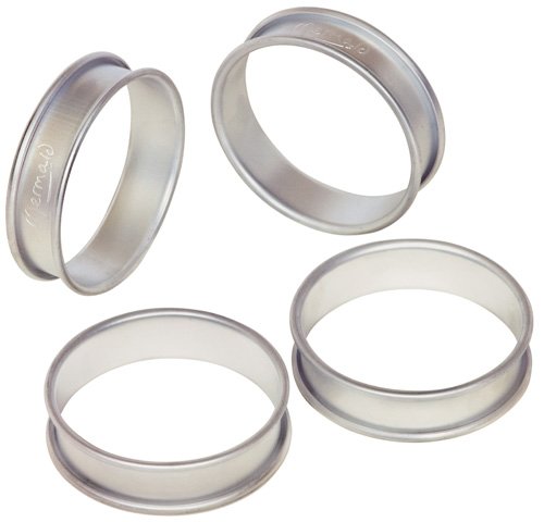 Samuel Groves 1817 4 Aluminum Crumpet Rings 85 x 20mm - Premium Home from Mermaid - Just £8.54! Shop now at Chabrias Ltd