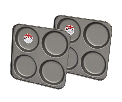 Samuel Groves 4 Cup Single Giant Yorkshire Pudding Oven Tray Non Stick Made in England - Premium Kitchen from Chabrias Ltd - Just £5.99! Shop now at Chabrias Ltd