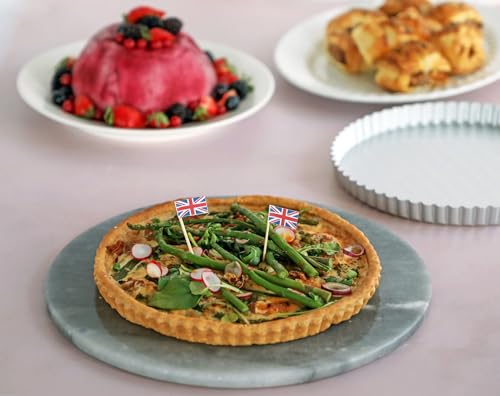 Chabrias Ltd Professional Silver Aluminium Loose Base Fluted Flan Tin, Tart and Quiche Tin - Premium Kitchen from Chabrias Ltd - Just £9.99! Shop now at Chabrias Ltd