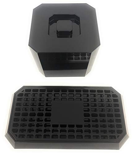 Octagonal Plastic Drip Tray & Ice Bucket, Black - Premium Home from Chabrias Ltd - Just £24.99! Shop now at Chabrias Ltd