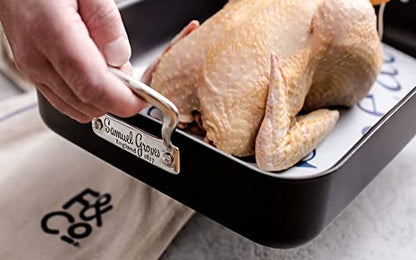 Mermaid Bakeware Hard Anodised Roasting Dish Tray with Classic Handles Made in England - Premium Kitchen from Chabrias Ltd - Just £87.50! Shop now at Chabrias Ltd