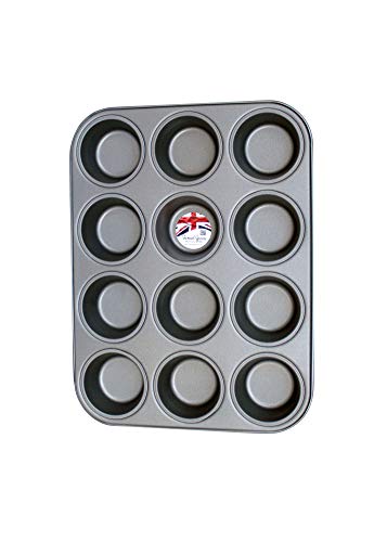 Samuel Groves 12 Non Stick Yorkshire Pudding Fairy Muffin Cake Tray Made in England - Premium Kitchen from Chabrias Ltd - Just £9.99! Shop now at Chabrias Ltd