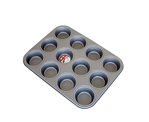 Samuel Groves 12 Non Stick Yorkshire Pudding Fairy Muffin Cake Tray Made in England - Premium Kitchen from Chabrias Ltd - Just £9.99! Shop now at Chabrias Ltd