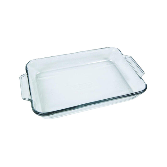 Anchor Hocking Basics Rectangular Baking Dish, 3.0 Litre Tempered Glass - Premium Home from Anchor Hocking - Just £15.06! Shop now at Chabrias Ltd