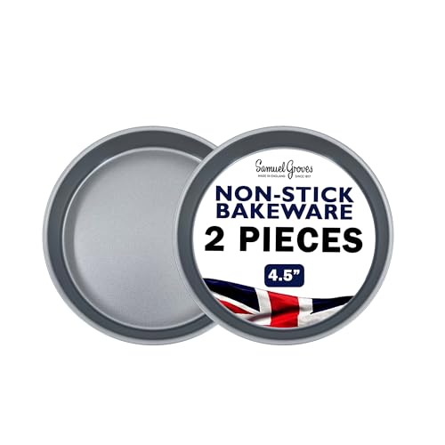 2 x Non-Stick Deep Round Pie Tin (4.5 inch) - Premium Kitchen from Samuel Groves - Just £9.49! Shop now at Chabrias Ltd