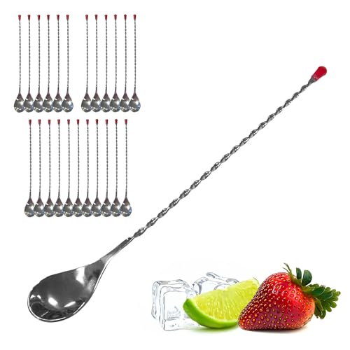 12" Full Twist Bar Spoon Stainless Steel Cocktail Accessories - Premium Kitchen from Chabrias Ltd - Just £4.74! Shop now at Chabrias Ltd