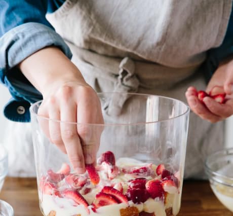 Chabrias Ltd Triffle Bowl Thick Glass Footed 2l, Desert Bowl, Centrepiece, Fruit Bowl, - Premium Kitchen from Chabrias Ltd - Just £24.99! Shop now at Chabrias Ltd