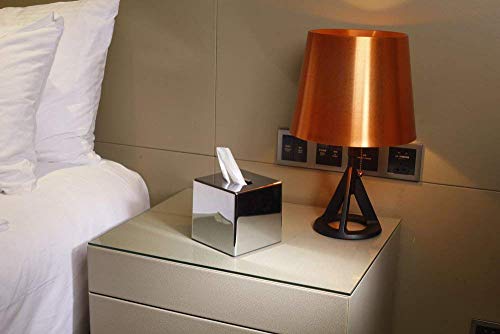 Silver Tissue Box Holder Cube Mirror Effect Plastic Chrome Finish Cover Bespoke by Chabrias - Premium Home from Chabrias Ltd - Just £13.99! Shop now at Chabrias Ltd