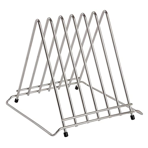 Hygiplas J027 Six Slot Chopping Board Rack Stainless Steel Cutting Kitchen Restaurant - Premium Home from Chabrias Ltd - Just £27.54! Shop now at Chabrias Ltd