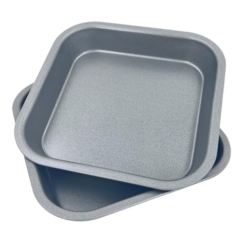 2 x Non-Stick Square Sandwich Brownie Tin (8 Inch) - Premium Kitchen from Samuel Groves - Just £9.49! Shop now at Chabrias Ltd