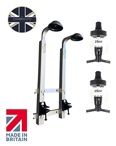 Chabrias Ltd 2 Bottle Alcohol Spirit Measure Drink Dispenser Bar Set Wall Fixing Mount Bracket plus 2 x Traditional Optic - Premium Home from Chabrias Ltd - Just £19.99! Shop now at Chabrias Ltd