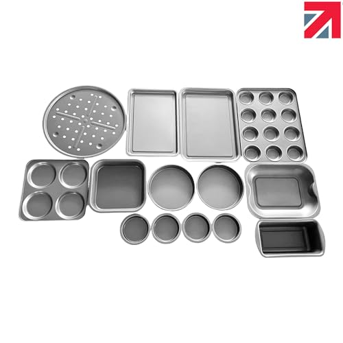 Chabrias Ltd Premium Non Stick Bakeware Set – Airfryer Safe Dishwasher Safe, BPA and PFOA Free Ideal for Baking, Roasting, Grilling UK Made Great for Students Gift Set - Premium Kitchen from Chabrias Ltd - Just £19.99! Shop now at Chabrias Ltd