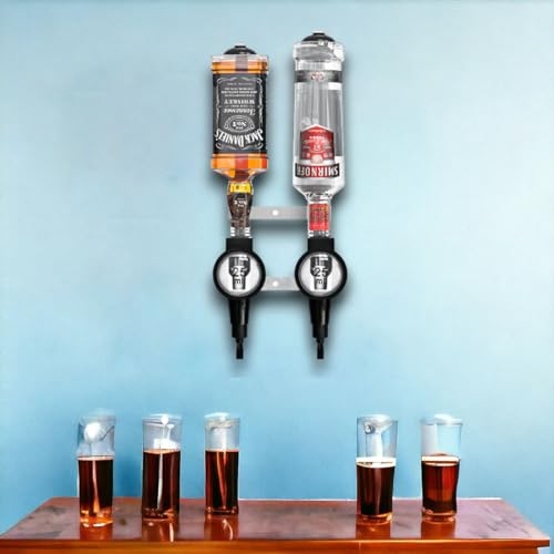 1-3 Bottle Optics 25ml For Home Bar UK Made - Bar Butler Shot Measure Bracket Alcohol Spirits Wine Drink Dispenser Home bar Garage Man cave Wall Mounted Optics - Premium Home from Chabrias Ltd - Just £12.99! Shop now at Chabrias Ltd