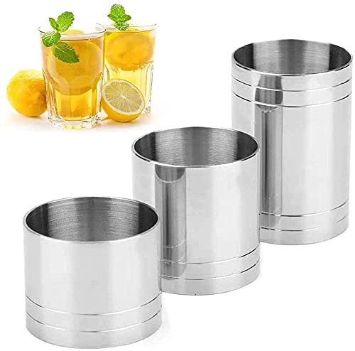 Stainless Steel Thimble Measure (3 Piece Spirit) - Premium Kitchen from Chabrias Ltd - Just £9.36! Shop now at Chabrias Ltd