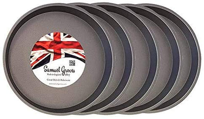 Samuel Groves 5X Victoria Sandwich Cake Tin Pan 8" (20cm) Superior Double Coated Non Stick, Fixed Base, Made in England