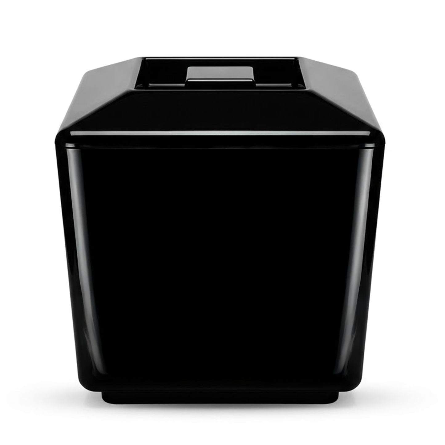 UK made black square ice bucket with drainage liner and BPA-free plastic design