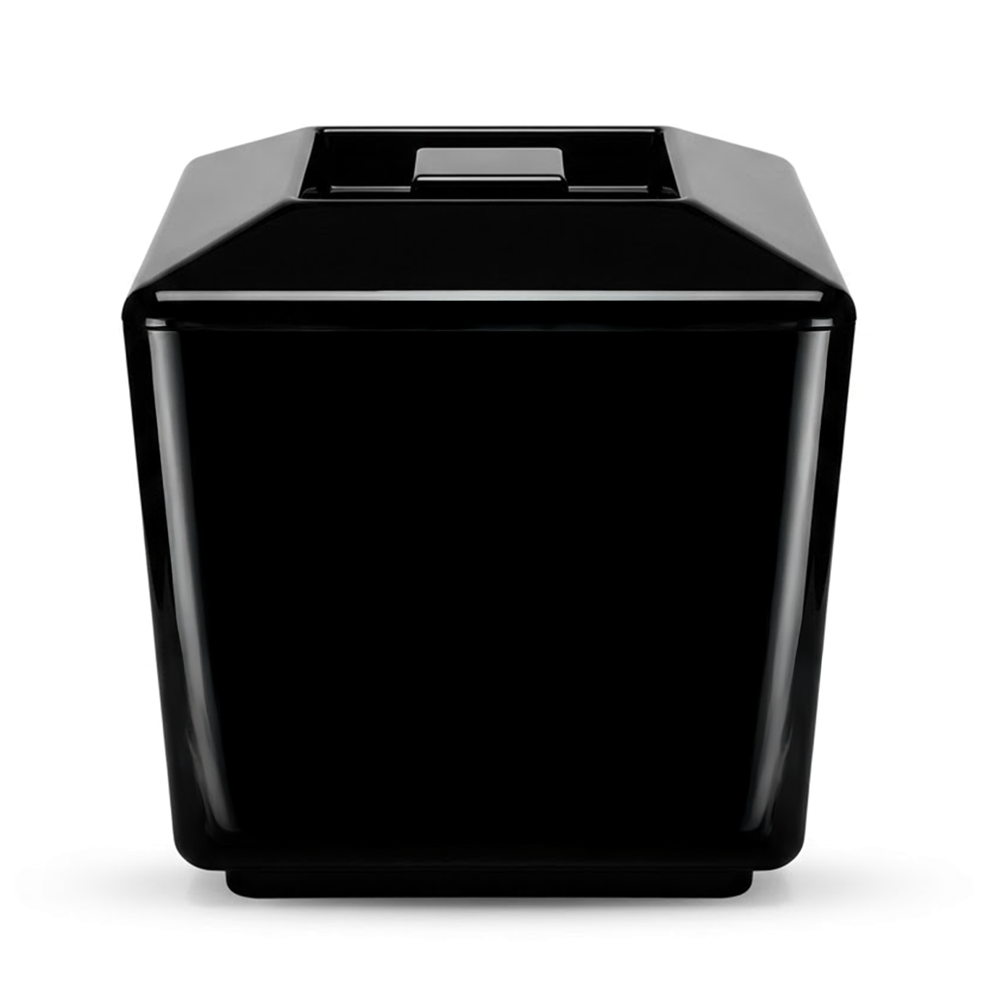 UK made black square ice bucket with drainage liner and BPA-free plastic design