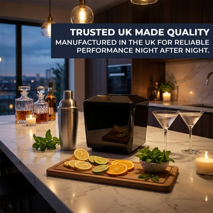 Lightweight 4 litre square ice bucket for pubs restaurants home bars and BBQs