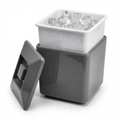 Compact 4L square ice bucket for BBQs cocktails and outdoor entertaining