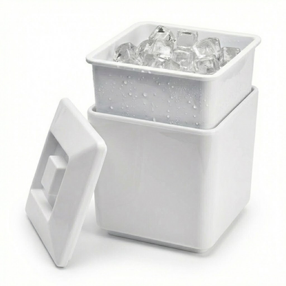 Compact 4L square ice bucket for BBQs cocktails and outdoor entertaining