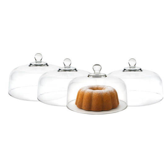 Glass Cake Dome 11.25" (4 pack) - Premium Home from Chabrias Ltd - Just £79.99! Shop now at Chabrias Ltd