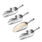 Multipurpose Aluminium Metal Scoops Set for Dry Goods - Sturdy Kitchen Scoops in Different Sizes