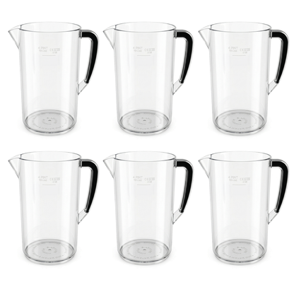 4 pint plastic jug 2.3 litre clear polycarbonate water pitcher UK made