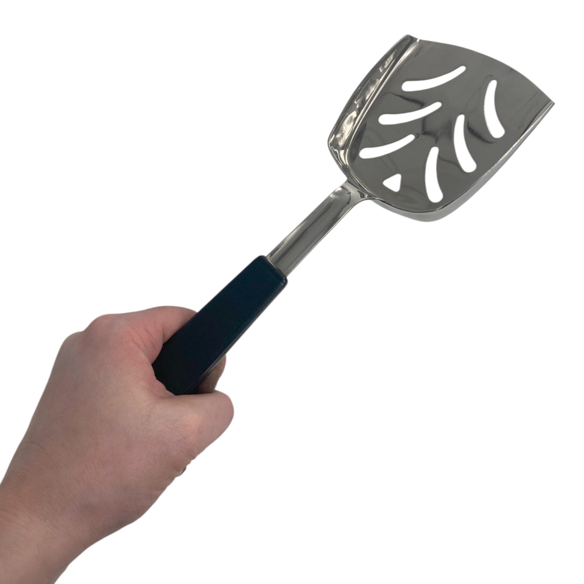 Le Buffet Slotted Chip Scoop – Stainless Steel with Heat-Resistant Handle (Black) - Premium Kitchen from Chabrias Ltd - Just £7.99! Shop now at Chabrias Ltd