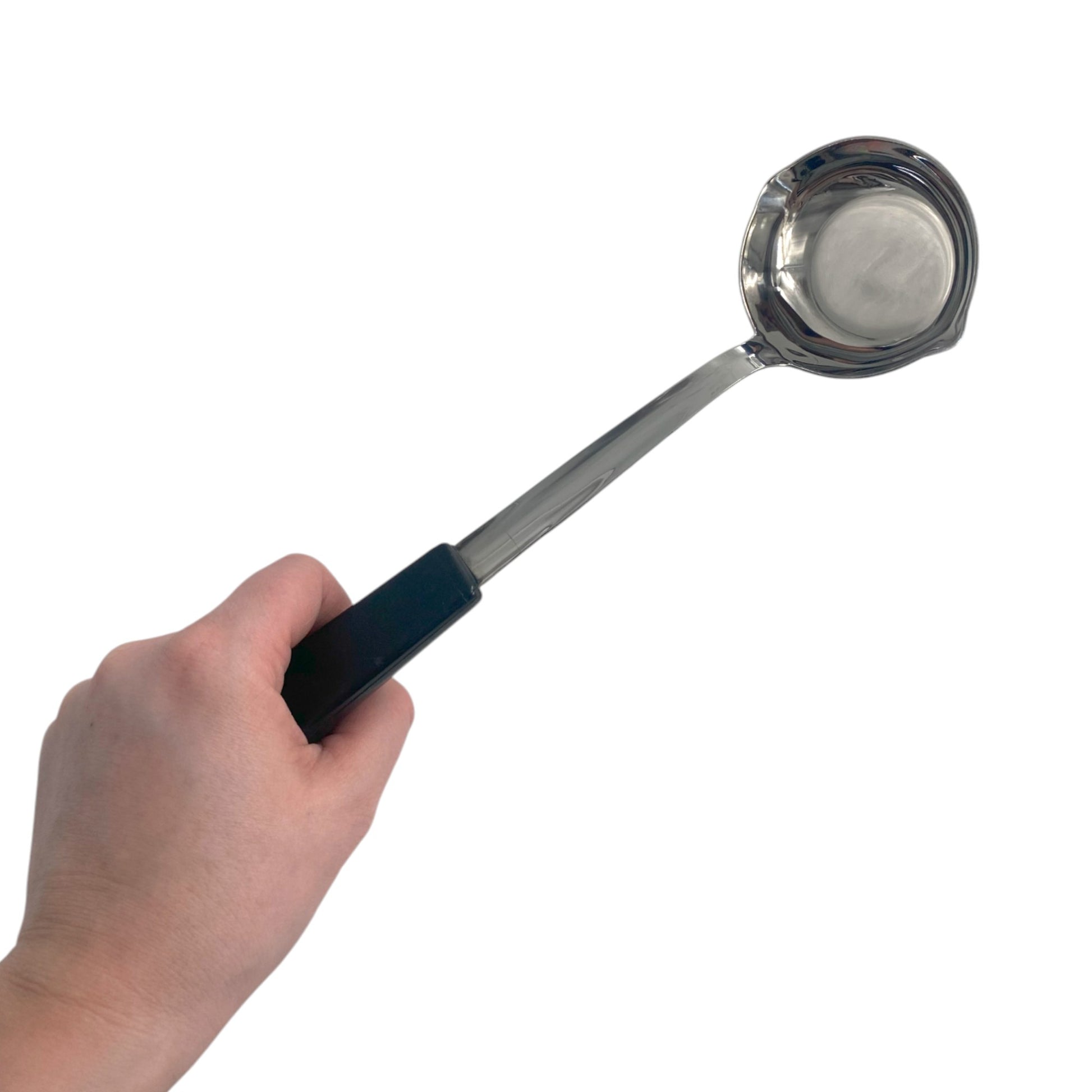 Le Buffet 1.35oz Sauce Ladle & Pouring Spout – Stainless Steel with Heat-Resistant Handle (Black) - Premium Kitchen from Chabrias Ltd - Just £7.99! Shop now at Chabrias Ltd