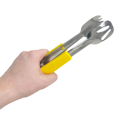 Le Buffet Stainless Steel Serving Tongs – Colour Coded Handles (Yellow) - Premium Kitchen from Chabrias Ltd - Just £7.99! Shop now at Chabrias Ltd