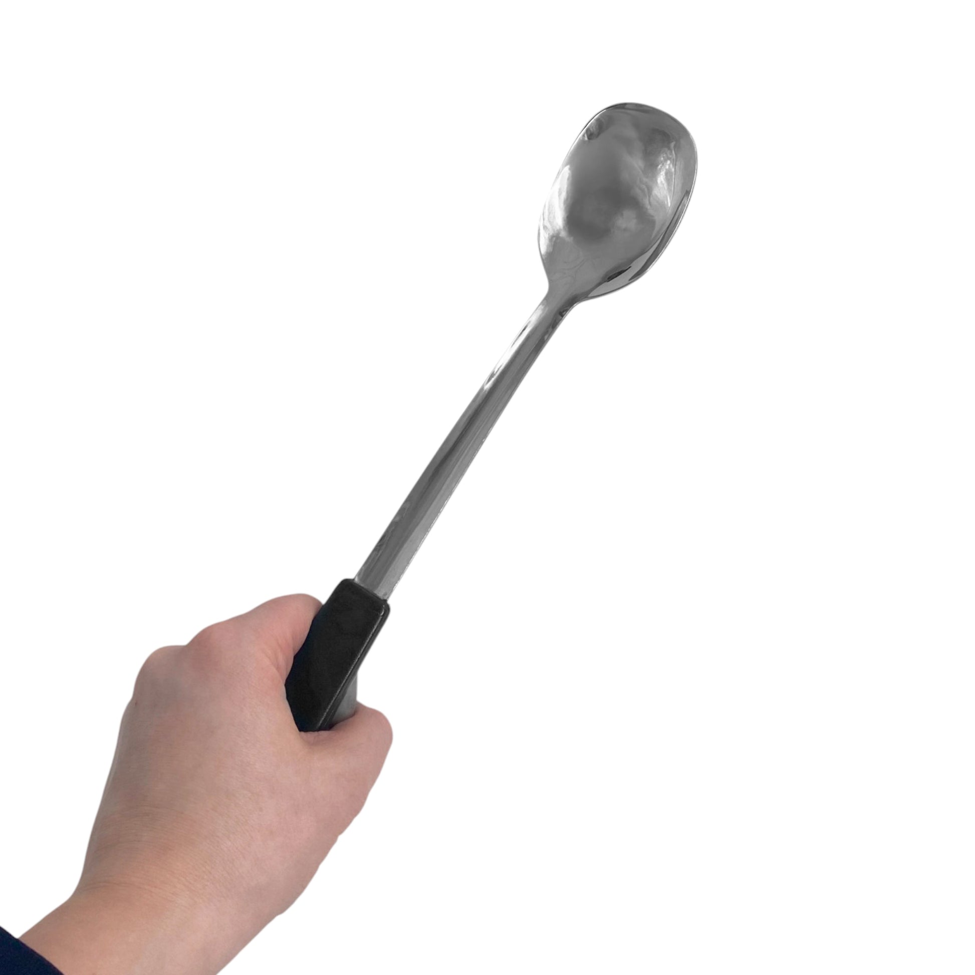 Le Buffet Solid Salad Serving Spoon – Stainless Steel with Heat-Resistant Handle (Black) - Premium Kitchen from Chabrias Ltd - Just £7.99! Shop now at Chabrias Ltd