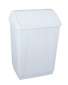 55 Litre Plastic Swing Bin White