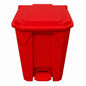 50L red step-on pedal clinical waste bin for hospitals and medical facilities