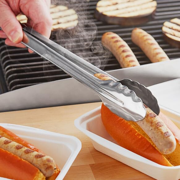 Chabrias Barbeque Tongs,Lockable Metal Tongs, Kitchen Salad Serving BBQ Buffet Clip Stainless Steel Utensils - Premium Kitchen from Chabrias Ltd - Just £6.64! Shop now at Chabrias Ltd