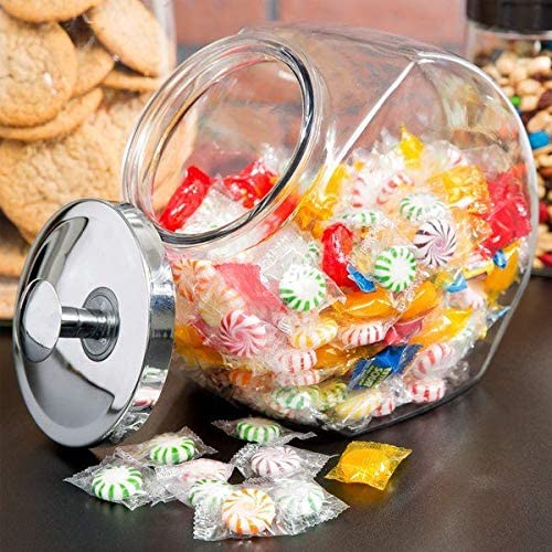 Anchor Hocking Glass 1/2 Gallon Penny Candy Jar w/Chrome Cover - Premium Home from Chabrias Ltd - Just £14.99! Shop now at Chabrias Ltd