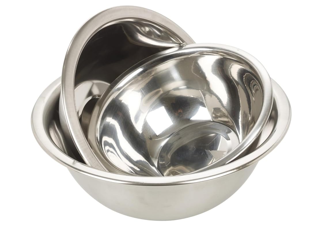 Chabrias Ltd Mixing Bowls 3 Pieces Mixing Bowl Set Stainless Steel Mixing Bowl Metal Cooking Baking Bowl for Preparing Serving Nesting Bowl Dishwasher Safe Desert, Dough, Salad Bowl - Premium Kitchen from Chabrias Ltd - Just £13.99! Shop now at Chabrias Ltd