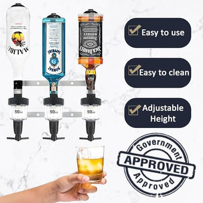 Chabrias Ltd Professional 1/2/4/6 Bottle Optics for Spirits - UK Made Bar Butler Shot Measure Bracket Alcohol Wine Upside Down Drink Dispenser Home bar Garage Man cave - Premium Home from Chabrias Ltd - Just £24.99! Shop now at Chabrias Ltd