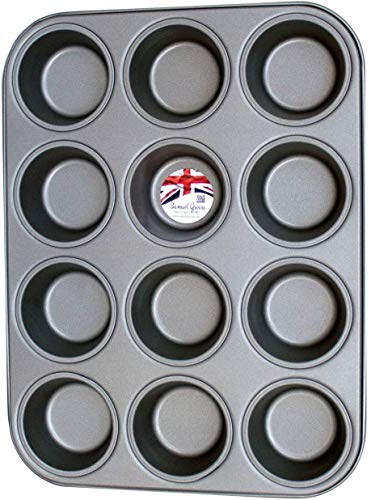 Samuel Groves 2X 12 Muffin Fairy Cake Mince Pie Yorkshie Pudding Tray Non Stick Made in England - Premium Home from Chabrias Ltd - Just £14.99! Shop now at Chabrias Ltd