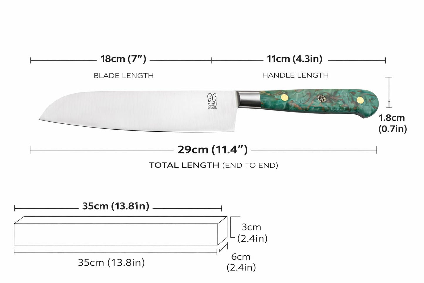 Samuel Groves 7" Santoku Knife 18cm