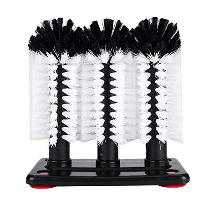 3 Brushes Bar Glass Cups Washing Brushes, Glass Cleaning Brushes, Glass Washers, Glass Scrubbers With Suction Plate - Premium Home from Chabrias Ltd - Just £17.99! Shop now at Chabrias Ltd