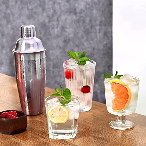 Premium 24 Ounce (750ml) Stainless Steel Cocktail Shaker with Built-in Bartender Strainer - Essential Mixology Bar Set Accessories - Premium Kitchen from Chabrias Ltd - Just £8.99! Shop now at Chabrias Ltd