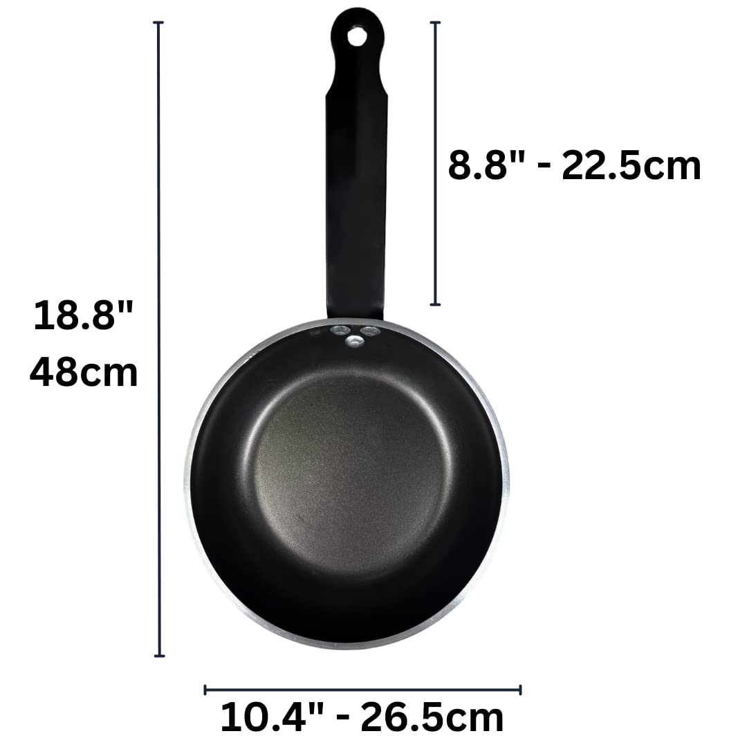 Chabrias Professional Heavy Duty Non Stick Frying Pan 4mm Aluminium - Black/Silver Made in England - Premium Kitchen from Chabrias Ltd - Just £19.94! Shop now at Chabrias Ltd