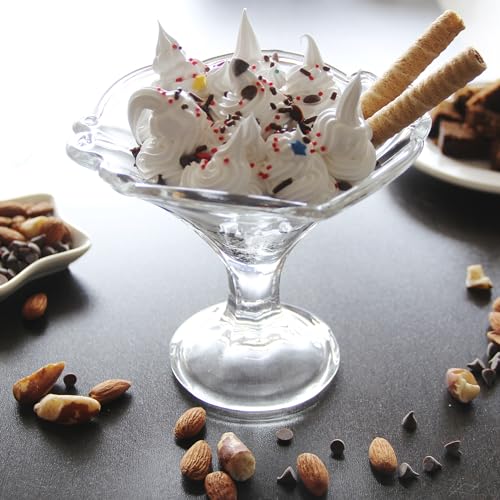 Chabrias Ltd Deliss Ice Cream/Sundae Dessert Dish - Pack of 6-9.5oz/275ml | Premium Glass Dessert Bowls for Sundaes, Parfaits, and More | Elegant Design, Perfect for Home or Party Use - Premium Kitchen from Chabrias Ltd - Just £24.99! Shop now at Chabrias Ltd