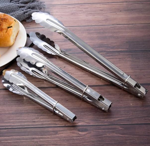 Chabrias Barbeque Tongs,Lockable Metal Tongs, Kitchen Salad Serving BBQ Buffet Clip Stainless Steel Utensils - Premium Kitchen from Chabrias Ltd - Just £10.99! Shop now at Chabrias Ltd