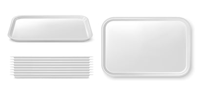 10 x Plastic Food Display Tray White ABS Food Grade, BPA Free Countertop Tray Catering Cafe, Butchers Display Tray UK Made (L 300 x W 215 mm) - Premium Home from Chabrias Ltd - Just £18.99! Shop now at Chabrias Ltd