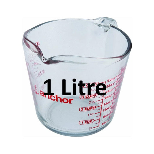 Anchor Hocking Measuring Jug, 1.0 Litre Tempered Glass - Premium Home from Anchor Hocking - Just £11.38! Shop now at Chabrias Ltd