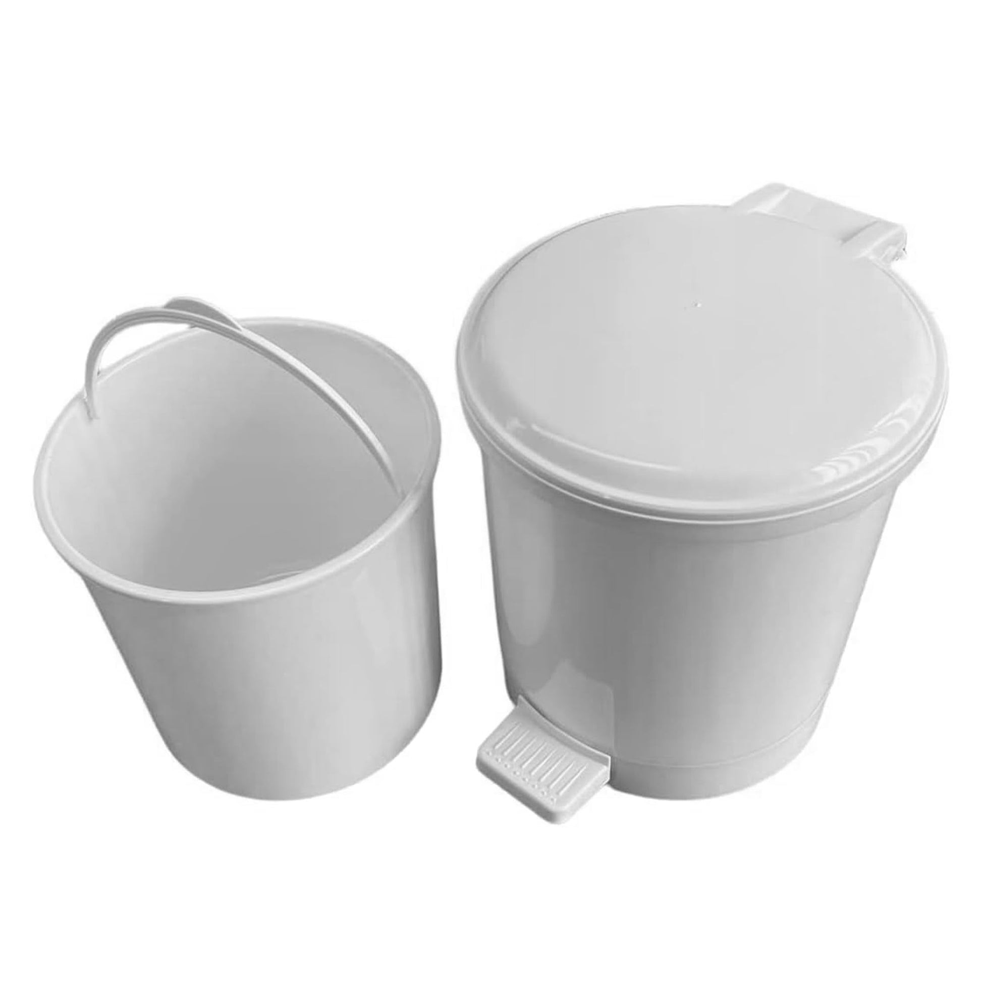 Plastic Pedal Bin, White, 3L (x12) - Premium Home from Chabrias Ltd - Just £119.99! Shop now at Chabrias Ltd